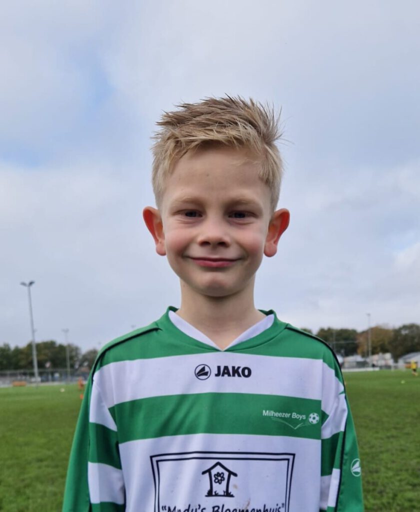 Dex van den Boogaard pupil van de week tijdens Milheezer Boys – SV Brandevoort